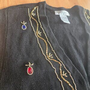 Vintage Victoria Jones Embellished Vest | 2X